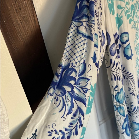 Johnny Was Blue and Pink Floral Dress - Picture 4 of 15